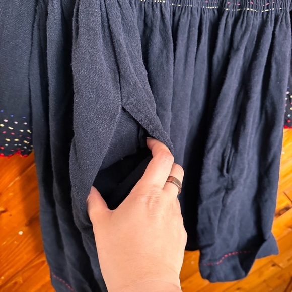 ULLA JOHNSON Masha Floral Embroidered Silk Pleated Tunic Dress  Size 6 - Picture 7 of 8